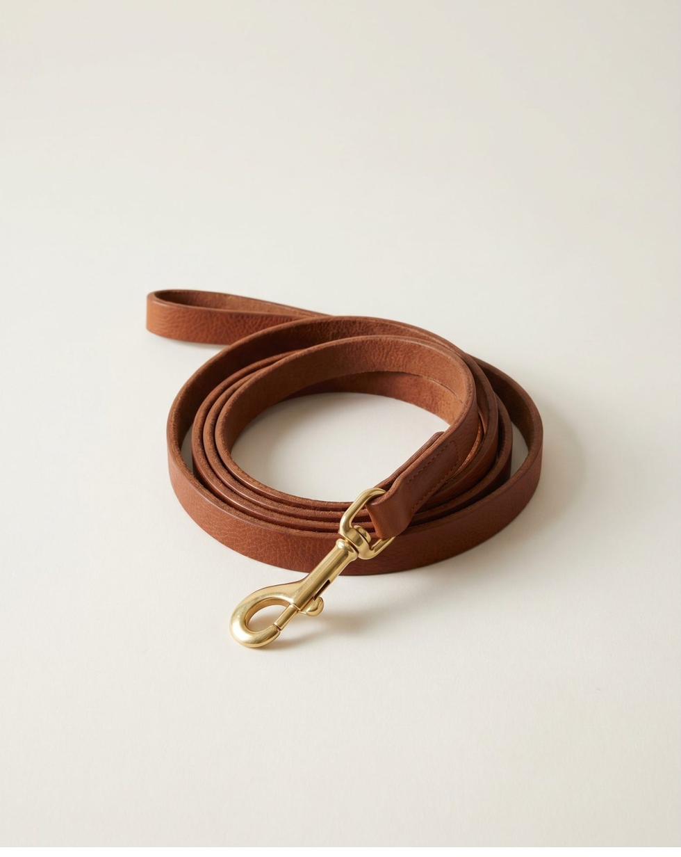 Private-label leather dog leash