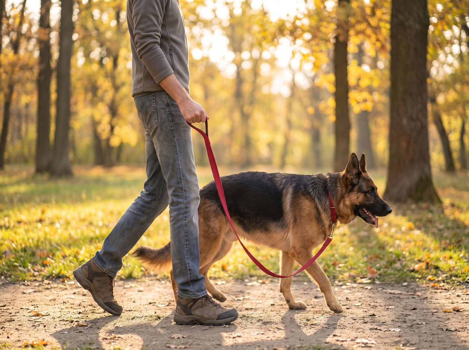 Reflective webbing dog leash